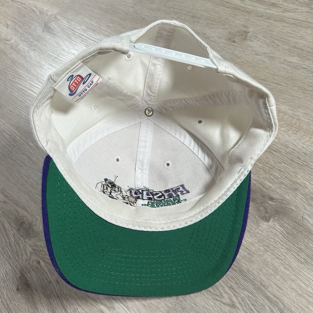 Vintage FHSAA‎ Florida Wrestling Finals Hat Snapback Otto White Beige Cap - Picture 3 of 7